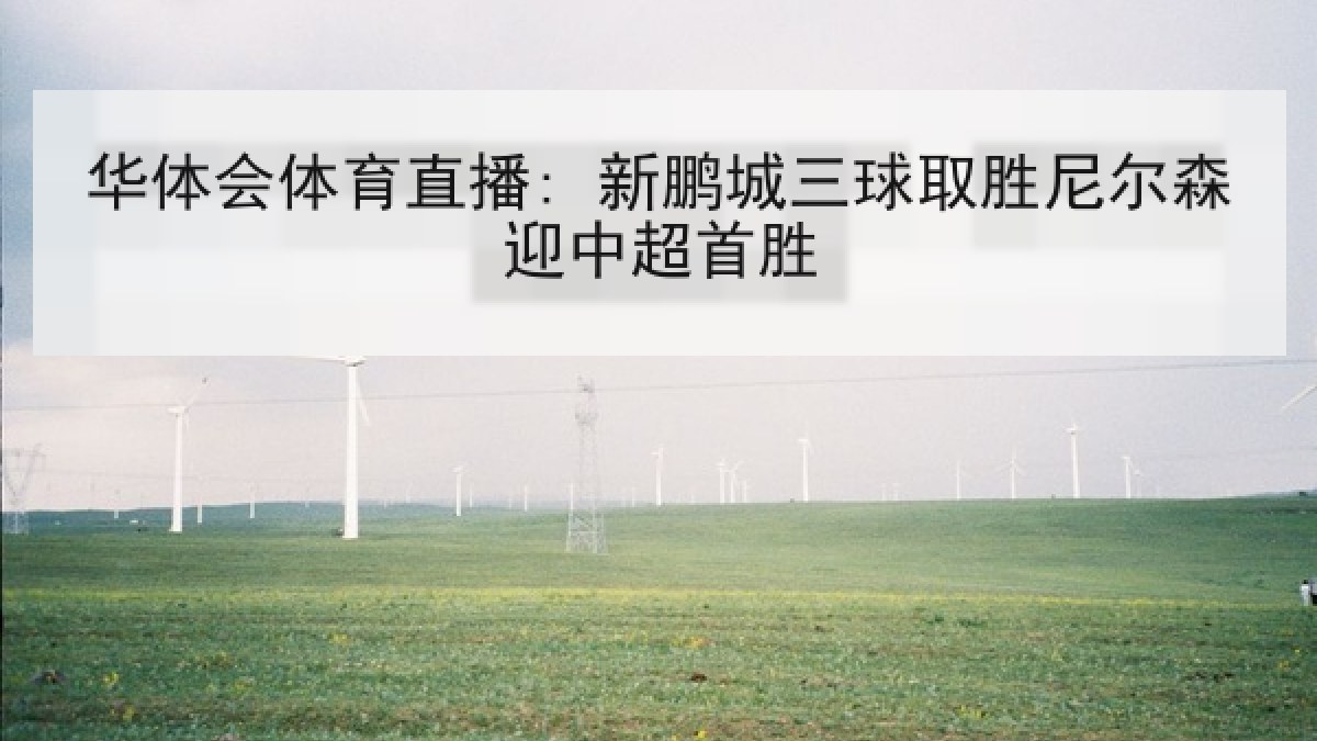 华体会体育直播: 新鹏城三球取胜尼尔森迎中超首胜
