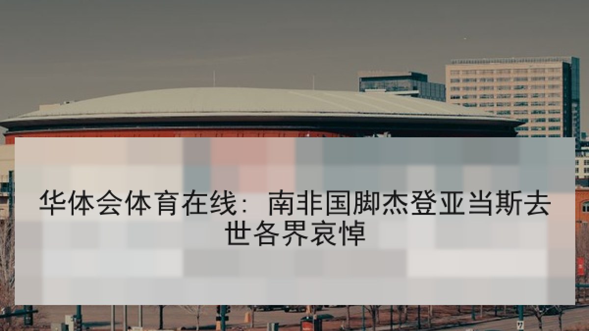 华体会体育在线: 南非国脚杰登亚当斯去世各界哀悼
